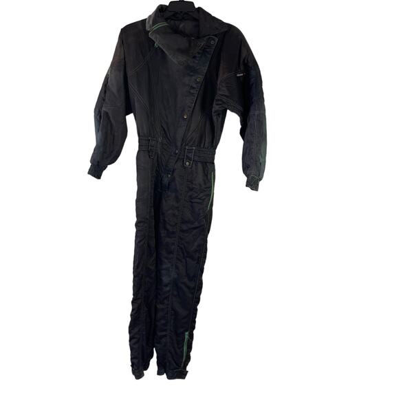 Ellesse Vintage Women's Size 10 Medium Black Snow Skiing Suit - Picture 1 of 14
